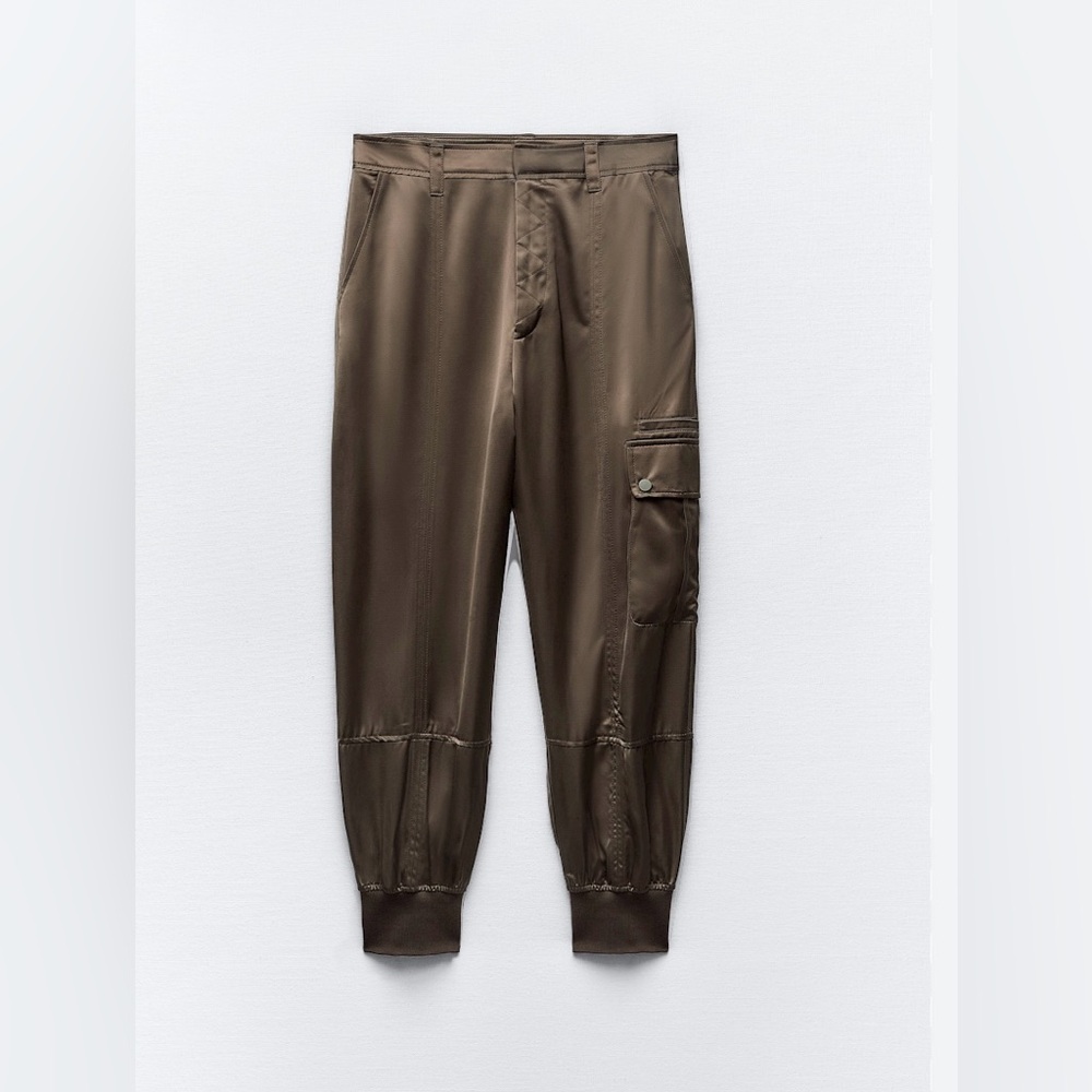 ZARA SATIN JOGGERS. SIZE MEDIUM - Picture 2 of 10